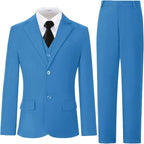 Boys Suit for Kids Teens Formal 5 Piece Tuxedo Suit Set by Lycody