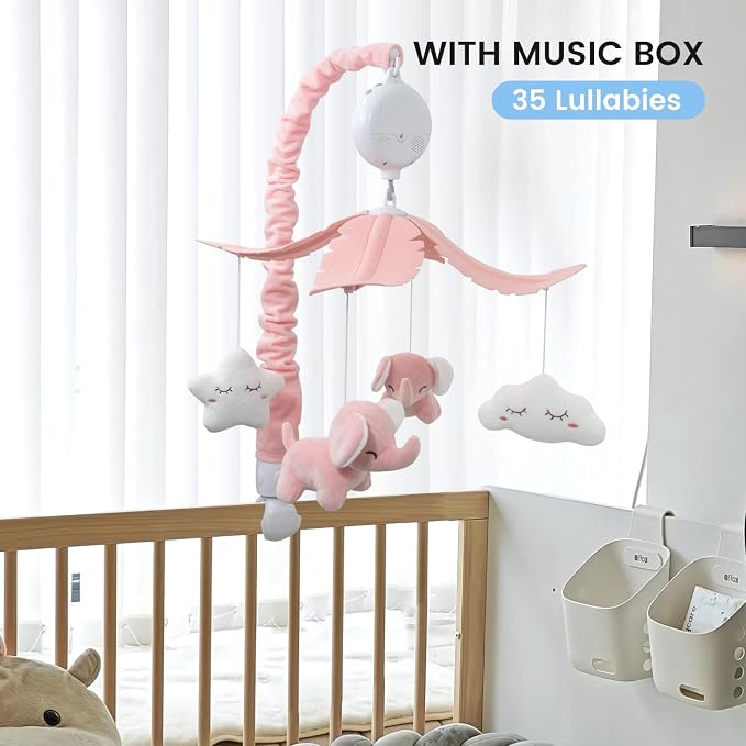 FEISIKE Crib Mobile for Girls Baby Mobiles - Image 2