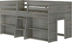 Max & Lily Modern Farmhouse Low Loft Bed, Twin Bed Frame - Image 4