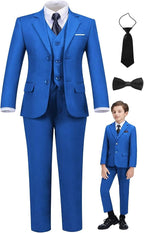 Boys Suit Set Slim Fit Kids Formal Suits Toddler Tuxedo Wedding Prom Classic - Image 7