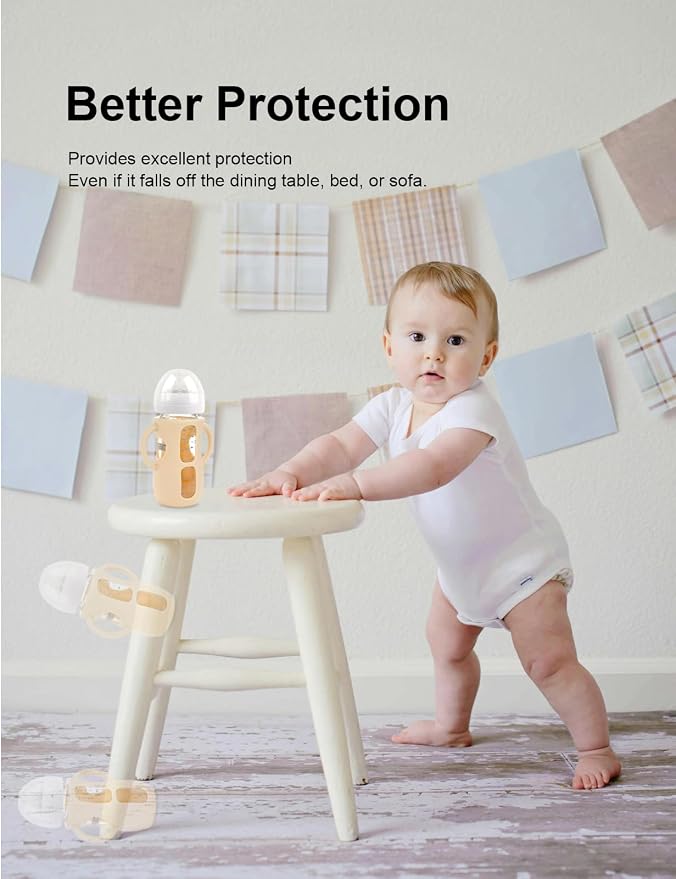 4-Pack Silicone Sleeves for Philips Avent Glass Bottles, BPA-Free - Image 5