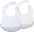 Olababy Fold N Go Silicone Baby Bib w Travel Case | Lightweight Design Eases by Olababy