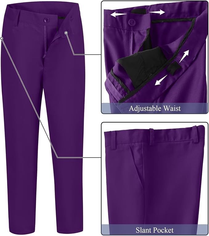 Boy's Suit Formal Slim Fit 5 Pieces Suit Set Blazer Vest Pants - Image 5