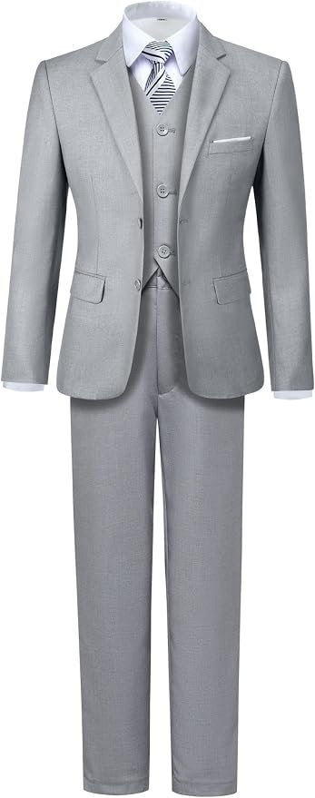 Boys' 5 Piece Formal Suit Set by Hipfun