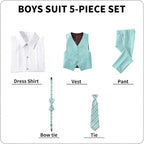 Boys' Suits Formal Slim Fit Tuxedo Boys Vest and Pants Set - Image 5