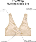 Motherhood Maternity Womens Soft Cotton Spandex Wrap Front Maternity & Nursing - Image 5