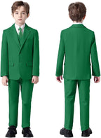 Boys Suit 4 Pcs Slim Fit Set Casual Suits Wedding Outfit Prom Jacket Vest Pant - Image 5