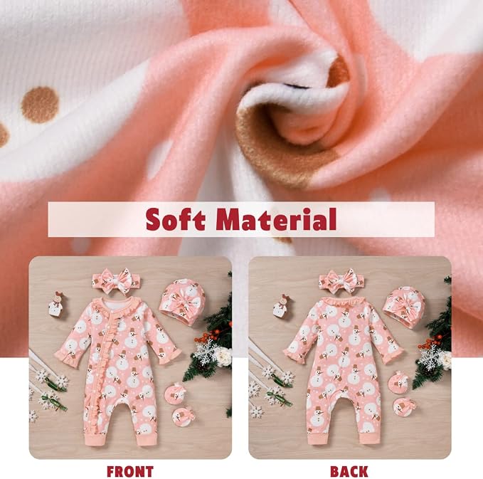 Aalizzwell Baby Girls Romper Outfit Fall Winter Clothes - Image 5