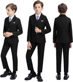 Boys' 3 Piece Suit Set with Suit Jacket, Formal Tuxedos Slim Fit Ring Bearer - Image 4
