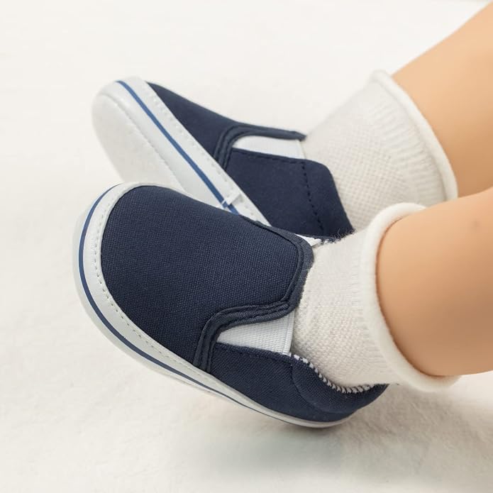 Morbido Infant Baby Boys Girls Canvas Sneaker Toddler Slip On Anti Skid Newborn - Image 3