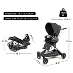 Baby Stroller Lightweight, High Landscape 360°Rotable, Adjustable Backrest - Image 9