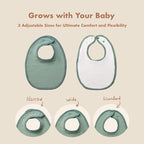 8-Pack Cotton Baby Drool Bibs - Image 3