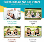 100% Cotton Drinking Buddies Twin Bibs Cute & Practical Unisex Bibs - Image 4