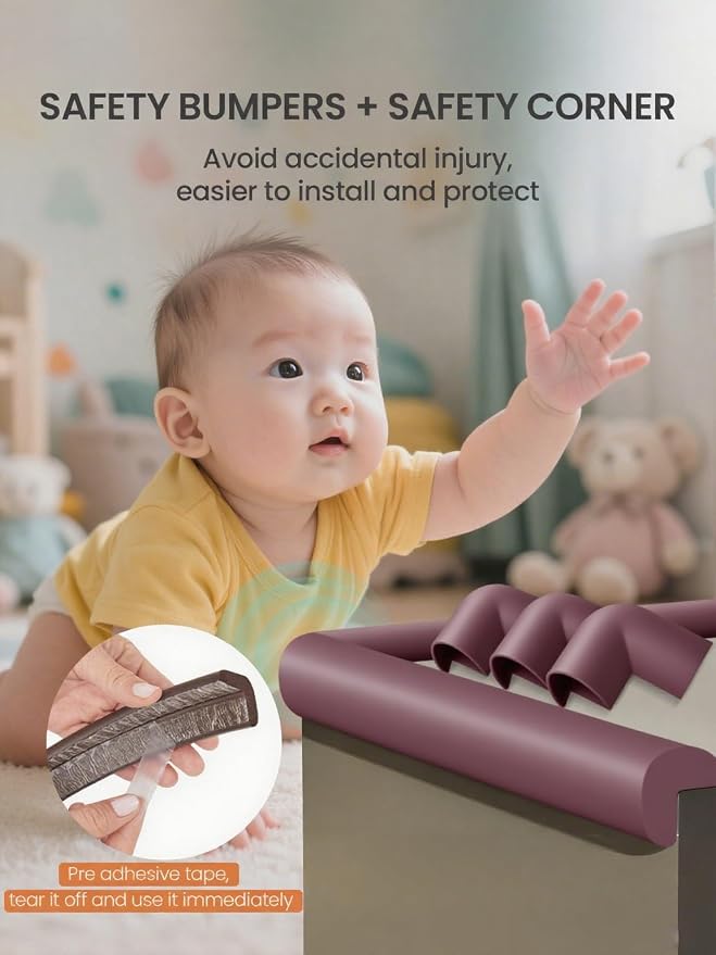 Baby Proof Edge Corner Protector, 6.56FT 0.47''Th L-Shape Furniture Corner & - Image 5