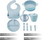 PandaEar Silicone Baby Feeding Set | 9PCS Baby Led Weaning Supplies Self - Image 2