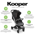Joovy Kooper Lightweight Baby Stroller Featuring Removable, Swing-Open Tray - Image 4