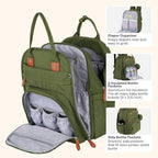 BabbleRoo Extra Large Diaper Bag Backpack, Expandable Baby Bag - Image 4