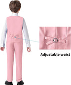 Boys' Suits Formal Slim Fit Tuxedo Boys Vest and Pants Set - Image 3