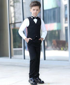 YuanLu Boys Suit for Kids Tuxedo Wedding Ring Bearer Outfit, 5 Piece Boy Slim - Image 3