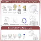 2 Packs 18mm Flange Set, Updated Oval Soft Rim Shield and Wide Mouth Base - Image 2