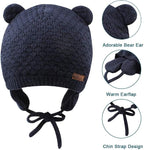 XIAOHAWANG Baby Hat Cute Bear Toddler Earflap Beanie Warm - Image 3