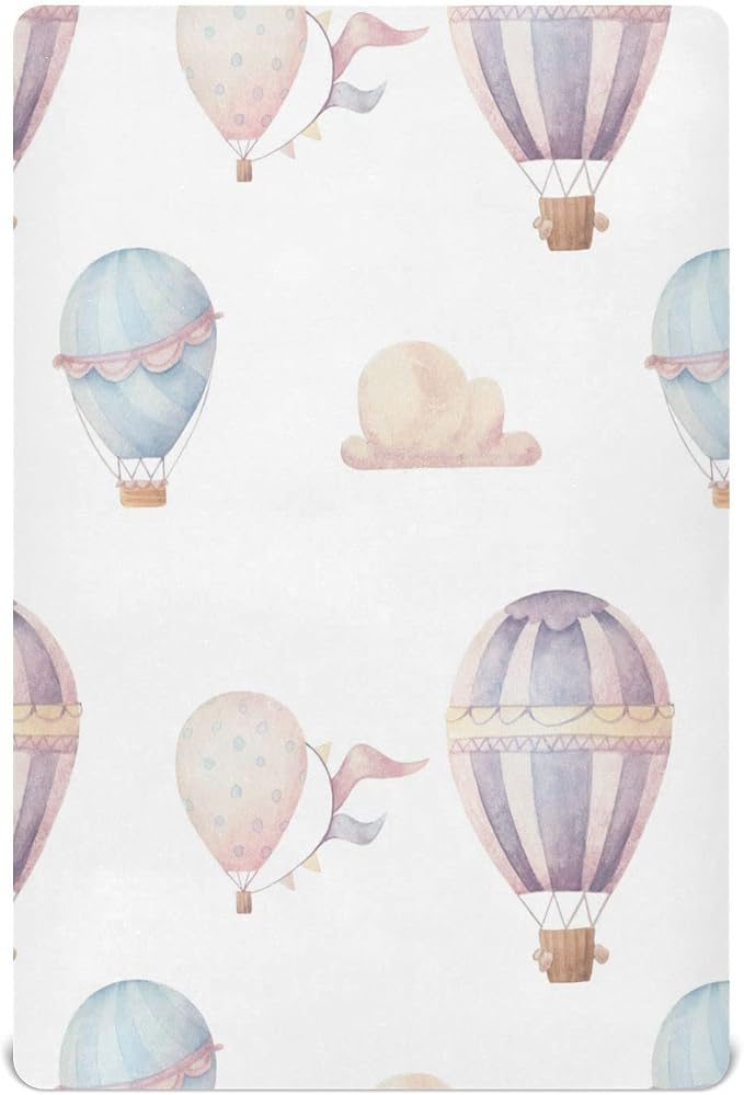 Hot Air Balloon Crib Sheets, Crib Sheets by WELLDAY