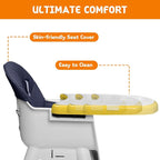 High Chairs for Babies and Toddlers, 5-in-1 Convertible Baby High Chair to - Image 6