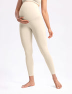 POSHDIVAH Women's Creamluxe Maternity Leggings 25"/28" Over The Belly Pregnancy - Image 2