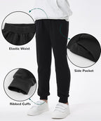 GFQLONG 2/3 Pack Toddler Pants Sweatpants Boys Cotton Joggers, Athletic Pull on - Image 3