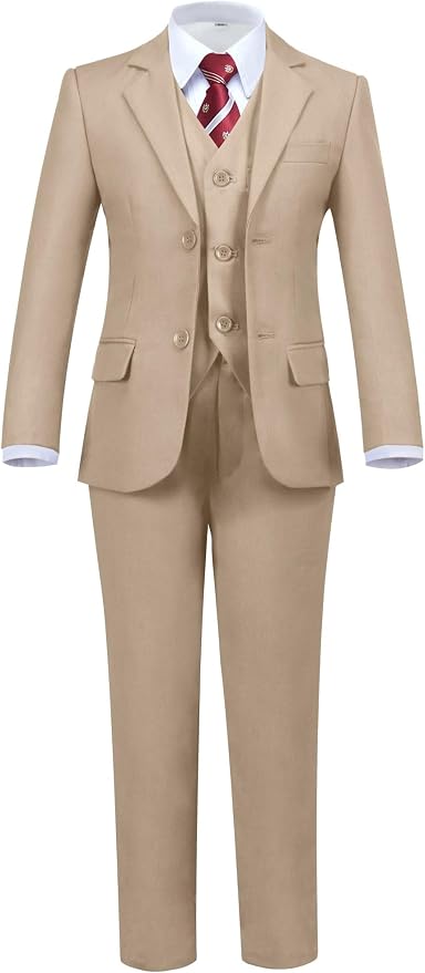 Boys' 5 Piece Formal Suit Set by Hipfun