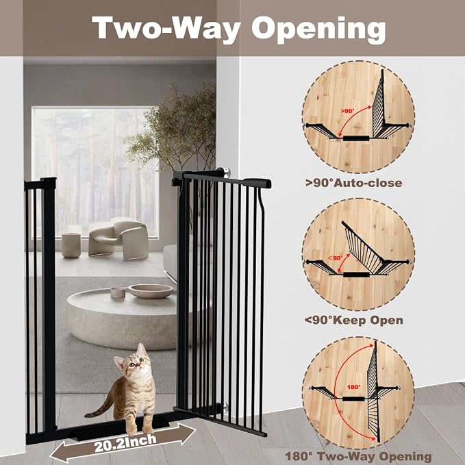 40.55" Extra Tall and Wide Baby Gate, 71.3-74 in Gates - Image 3