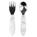 Bumkins Toddler Utensils, Kids Size Fork and Spoon Set, Silicone and by Bumkins