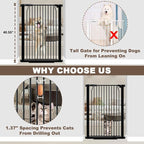 40.55" Extra Tall Baby Gate, 49.2-54.7 in Wide, No Drilling, Pressure Mounted - Image 3