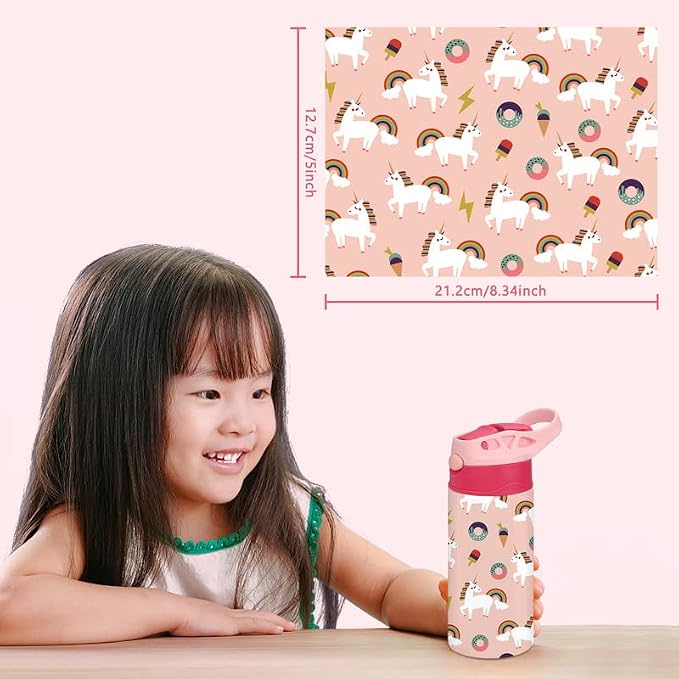 Kids Sublimation Tumbler, 12oz Sublimation Water Bottle Blanks, Straight - Image 4