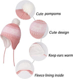 LANGZHEN Toddler Kids Infant Winter Hat, Earflap Knit Warm Cap Fleece Lined - Image 4