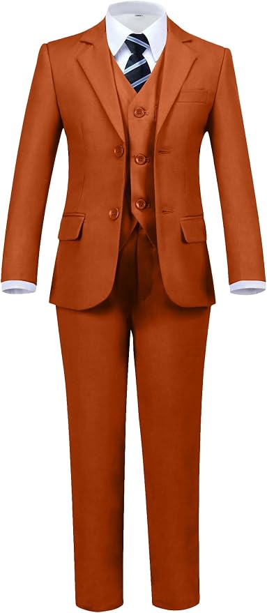 Boys' 5 Piece Formal Suit Set by Hipfun