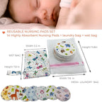 Reusable Nursing Pads 14 Pack, Washable Breast Pads Breastfeeding Essentials - Image 3