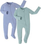 JunNeng Viscose from Bamboo Baby Sleeper, Newborn Footie Pajamas by JunNeng