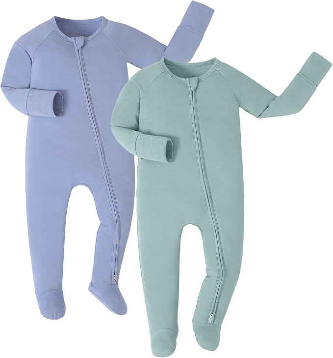 JunNeng Viscose from Bamboo Baby Sleeper, Newborn Footie Pajamas by JunNeng