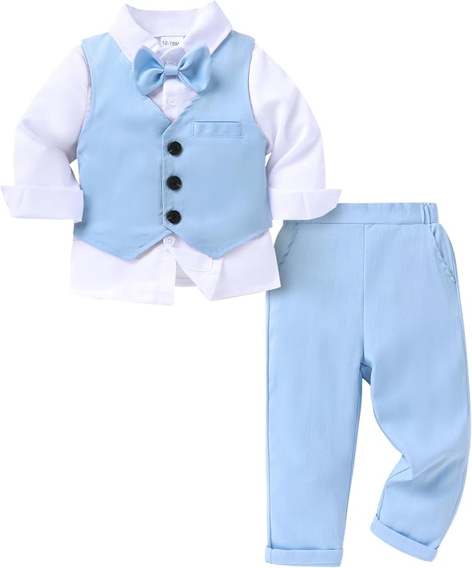 YOUNGER TREE Toddler Boy Clothes Suit Gentleman Wedding Outfits Baby Formal by YOUNGERTREE