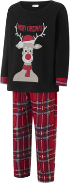 Awoscut Christmas Family Matching Pajamas Christmas Pjs Holiday Nightwear - Image 4