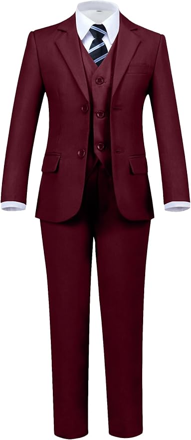 Boys' 5 Piece Formal Suit Set by Hipfun