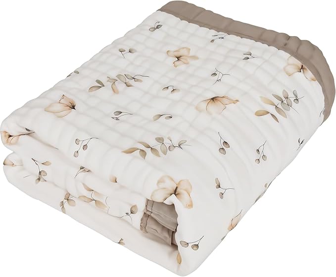 Organic Cotton Muslin Baby Blanket by Natchiketa