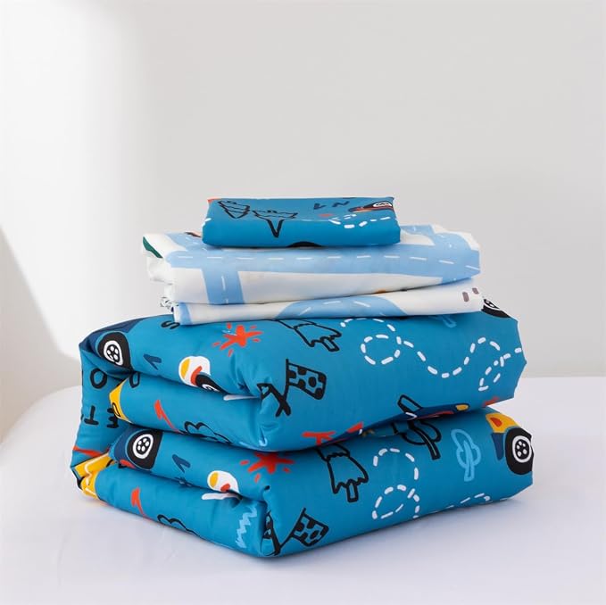 NTBED 4 Pieces Racing Car Toddler Bedding Set - Image 8