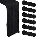 6 Pack Black Halloween Table Runner Cheesecloth 10Ft Gauze Cheese Cloth Table by Heneger