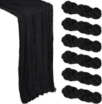 6 Pack Black Halloween Table Runner Cheesecloth 10Ft Gauze Cheese Cloth Table by Heneger