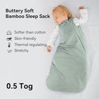 BubblePanda Rayon Made from Bamboo Sleep Sack 0-6 Months 0.5 Tog Soft Newborn - Image 2