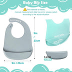 Silicone 8-Pack Bibs for Babies Toddlers Girls| Adjustable Waterproof BPA Free - Image 2