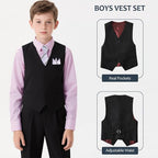 Boys Suits Formal Dress Vest and Pants Set - Image 3