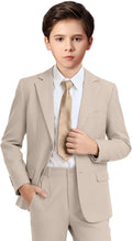 Boys Formal Suit Set 4 Pieces Kids Tuxedo Ring Bearer Outfit by Boihedy